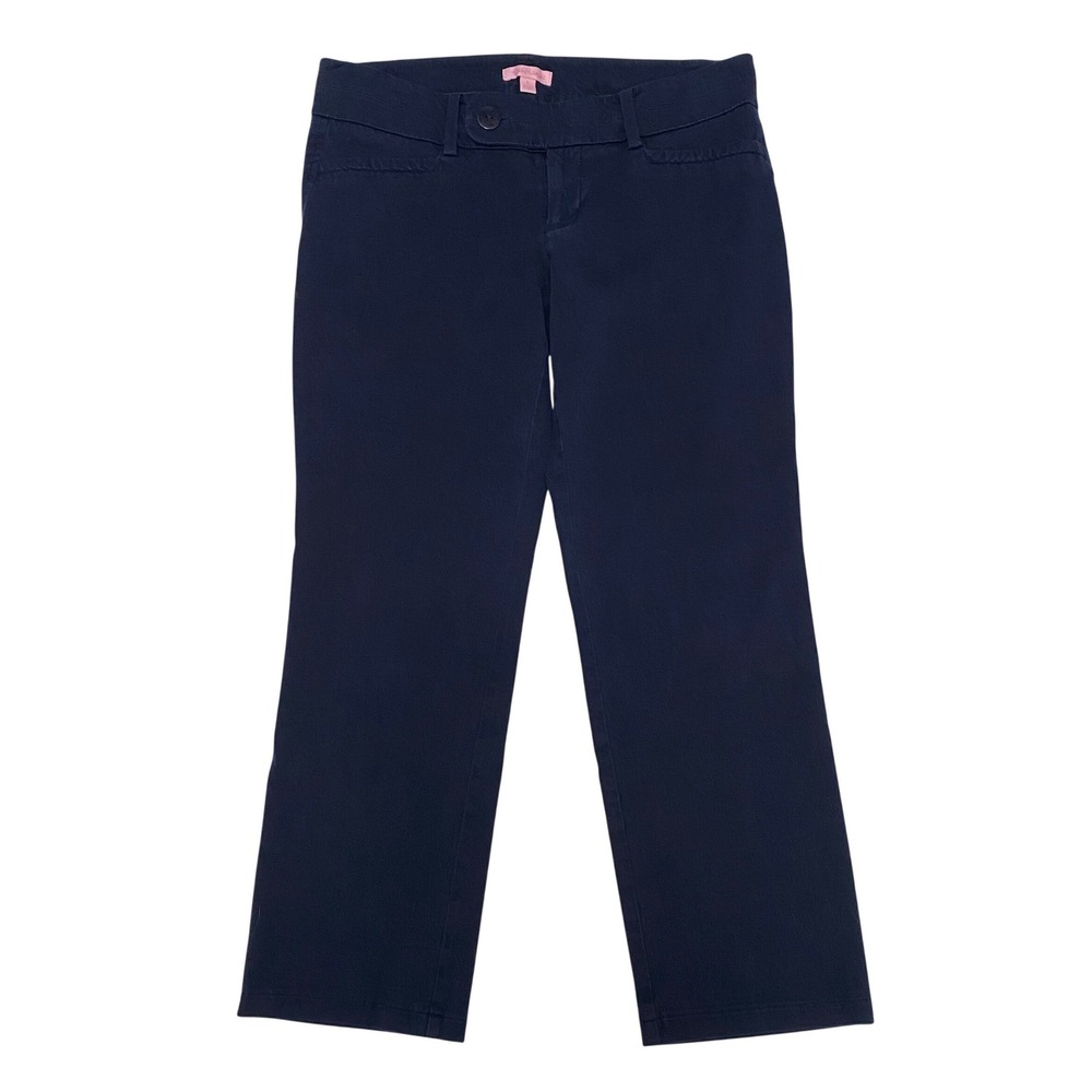 Lilly Pulitzer Women's Navy Blue Pants 8 Capsule Office Timeless Business